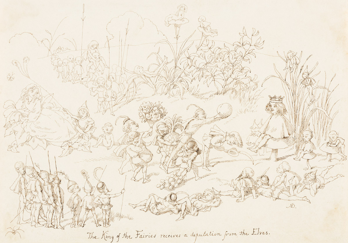 RICHARD DOYLE (1824-1883) The King of the Fairies receives a deputation from the Elves.